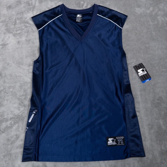 STARTER Other - Vintage Starter Dazzle Jersey S 34-36 Blue NWT Deadstock Y2K Basketball Tank